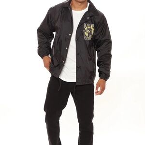 Death Row Records Black Nylon Jacket Sz M Dr Dre Snoop Dogg SUGE KNIGHT